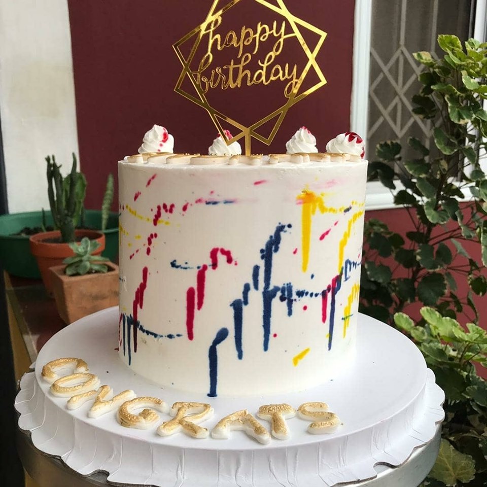 Colour Splash Bday Cake